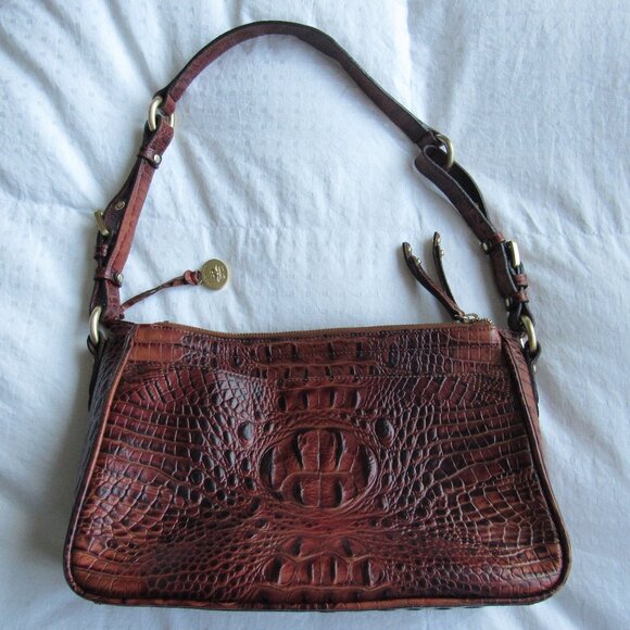 Brown Croc BRAHMIN Shoulder Bag - Picture 6 of 9